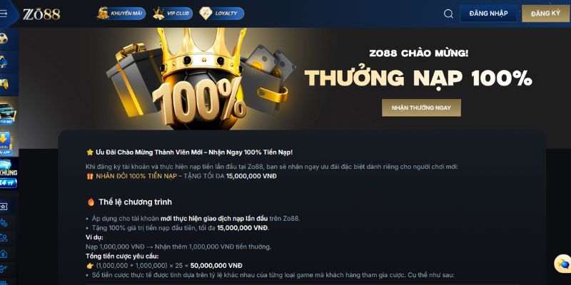 Giao dịch tài chính minh bạch, nạp rút không giới hạn
